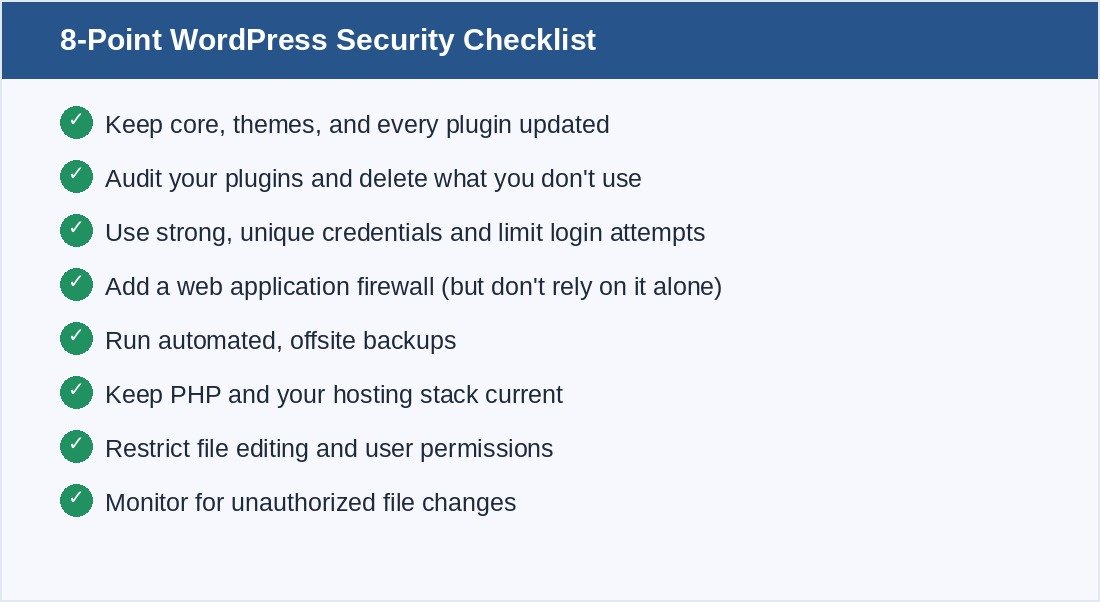 8-point WordPress security checklist
